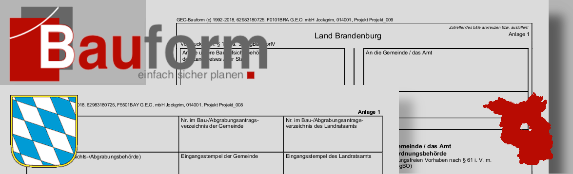 Neue Bauantragsformulare in Bayern und Brandenburg