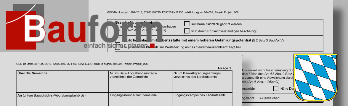 Bauantragsformulare für Bayern