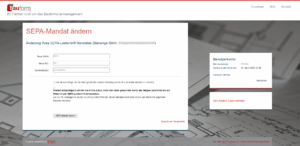 Formular zur Änderung des SEPA-Lastschrift Mandates